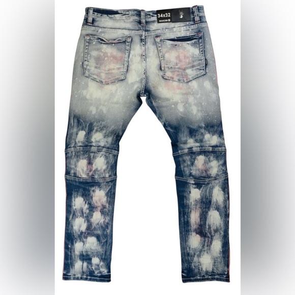 Peach Patch Side Stripe Jeans - Picture 4 of 4